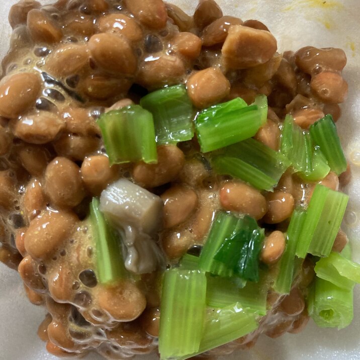 離乳食＾＾　小松菜と舞茸の納豆